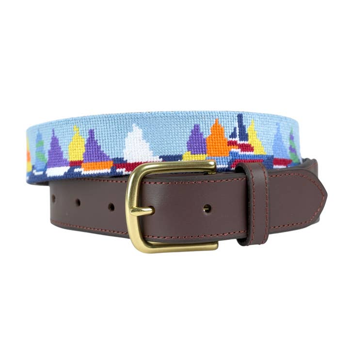 Regatta Children’s Needlepoint Belt for wholesale by Needle Golf
