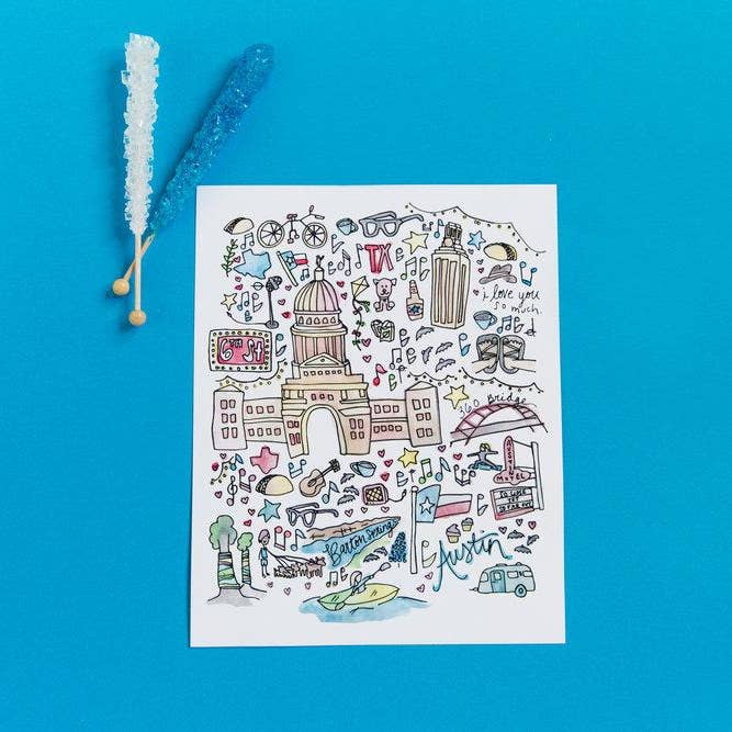 Austin, TX Print for wholesale by Signet Sealed