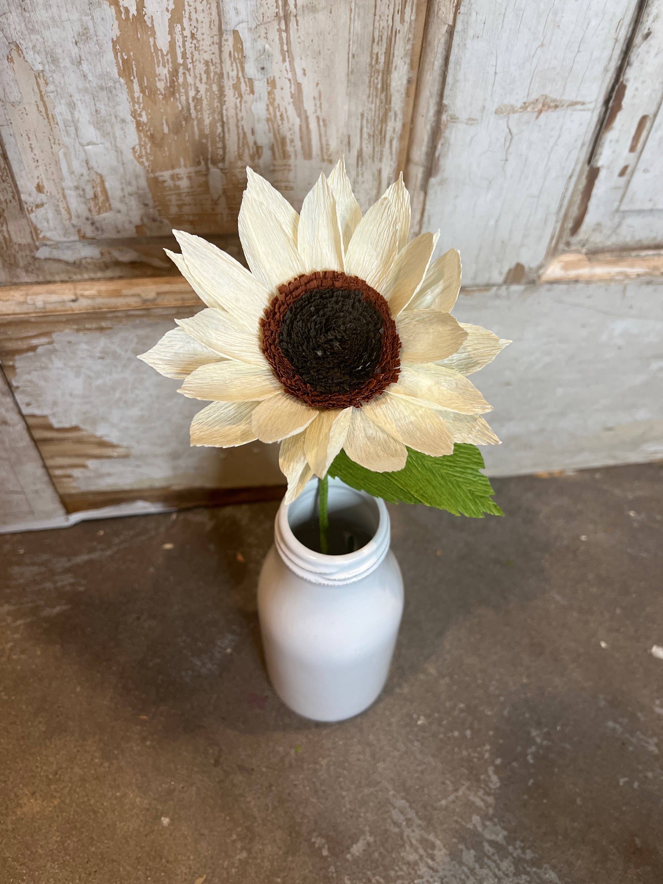 Petals and Pearls Design - Wholesale Artificial flowers - White Sunflower