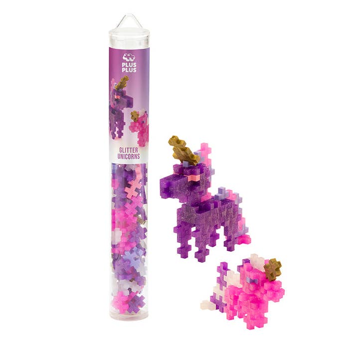 Tube - 100pc - Glitter Unicorns for wholesale by Plus-Plus USA