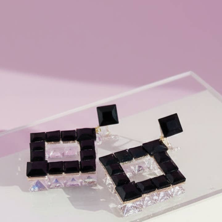 Arya Jewellery Wholesale – wholesale Dangle earrings – Square Cut Crystal Drop & Dangle Earrings