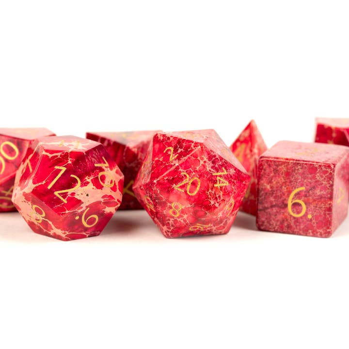 FanRoll by Metallic Dice Games - Wholesale Dice - PREMIUM Engraved Gemstone Dice (18 Options)13