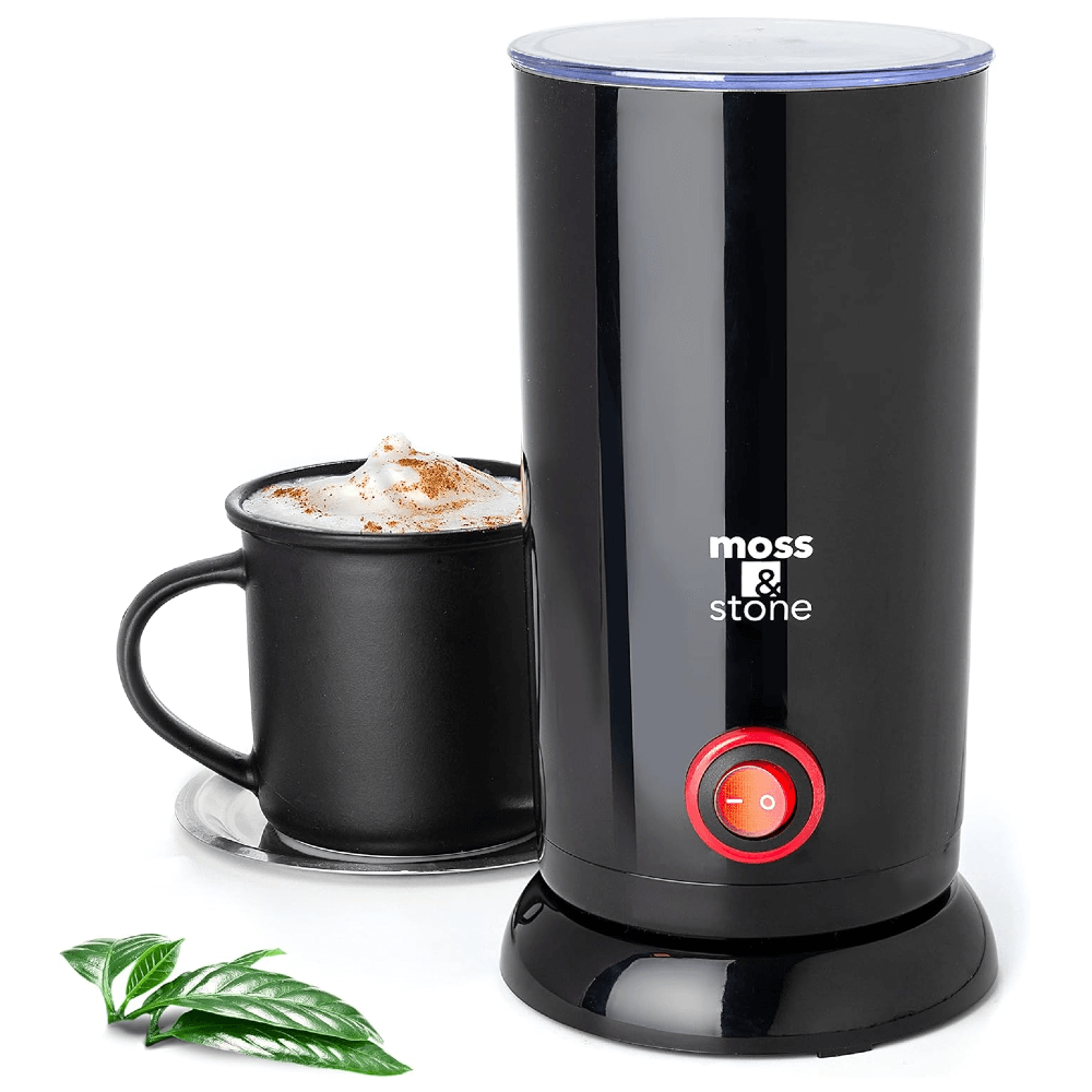Moss & Stone - Wholesale Kitchen Appliance - Electric Milk Frother - Latte Art Steamer, Electric Cappuccino Machine And Milk Warmer, Hot Foam Maker and Milk Warmer for Latte, Cappuccinos, Macchiato, Hot Chocolate Milk0