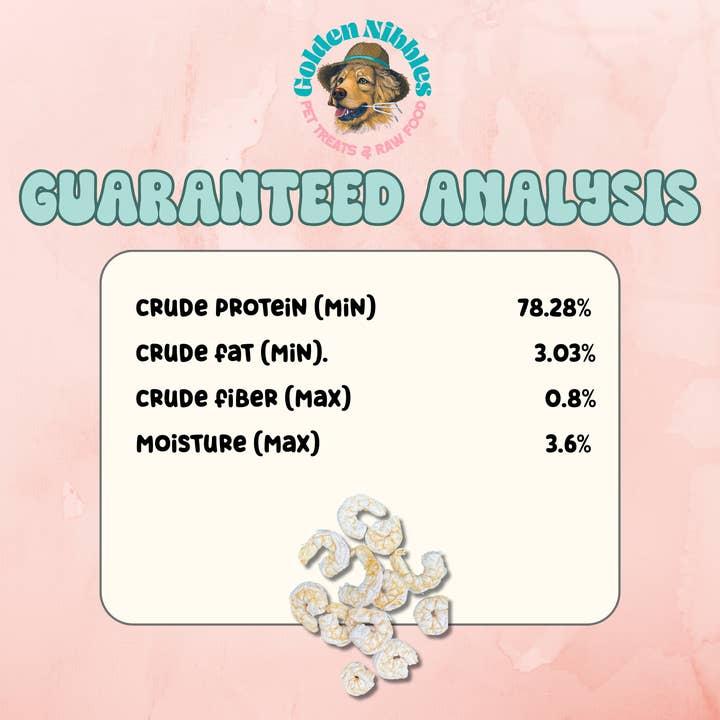 Golden Nibbles - Wholesale Pet Treats - Dog - Baby Shrimp - Freeze Dried Treats for Dogs & Cats2
