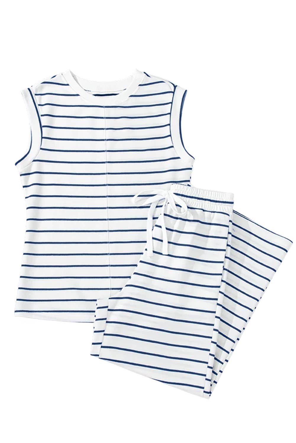 Aapparella - Wholesale Lounge Set - Women's - Casual Style Striped Short Sleeve Two-Piece Set | S-XL2