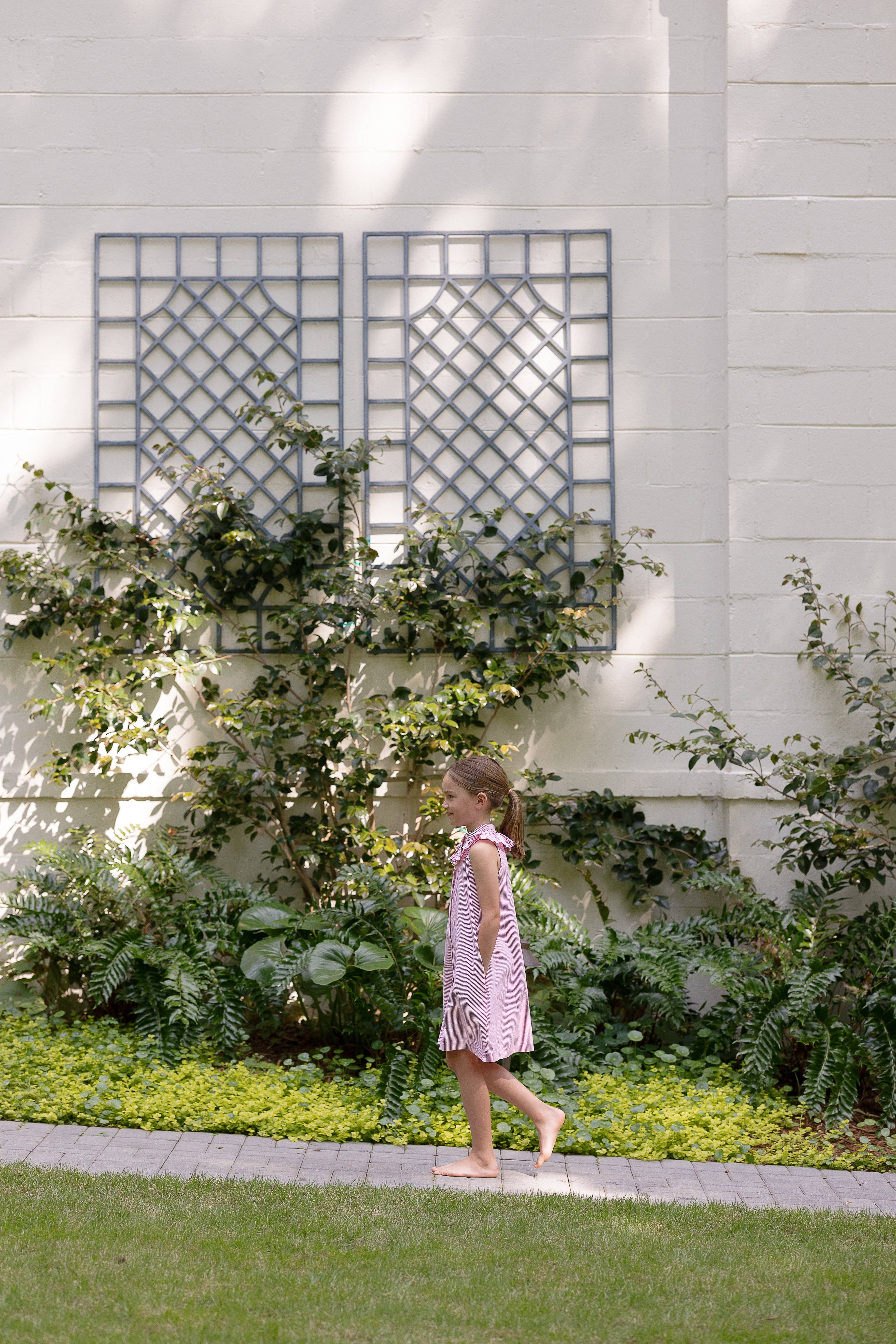 Sun House Children's - Wholesale Dress - Kids - Molly Anne Dress in Red Seersucker2