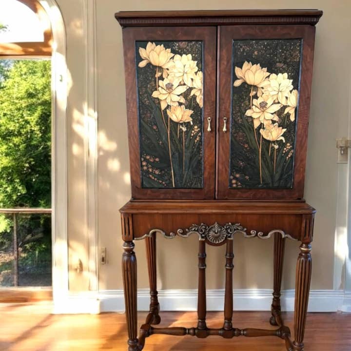 Mint by Michelle - Wholesale Craft supplies - Long Stems - Mint Decoupage Paper2