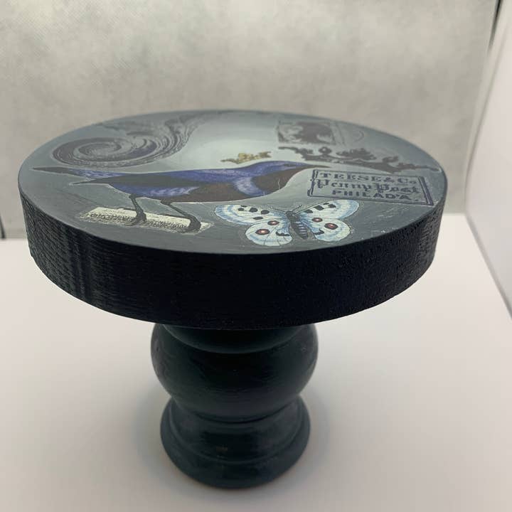 caprichoso elevador de pedestal azul medianoche para vela para venta al por mayor de Petite Pedestals