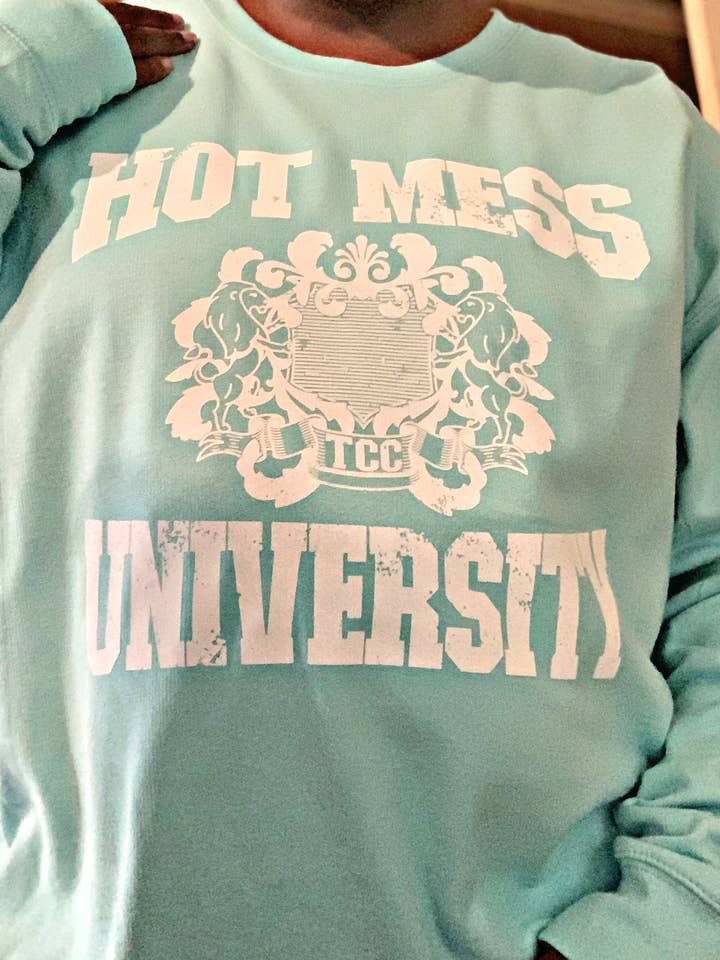 Hot Mess University Sweatshirt for wholesale by Kayd-designz