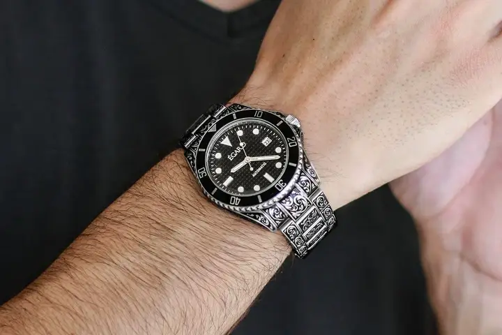 Egard Watches - Vente Montre – homme - V2 Poseidon Filigrane en acier1