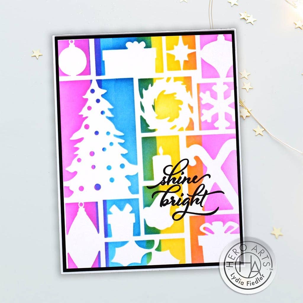 Hero Arts + Spellbinders Wholesale - Wholesale Stencil/Craft Die - Hero Arts Holiday Assortment Stencil3