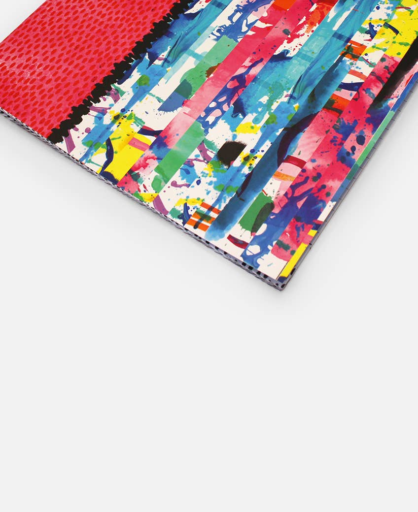 MAKENOTES - Wholesale Notebook - COLORFUL GRUNGE PATTERNED A4 STAPLED NOTEBOOK1