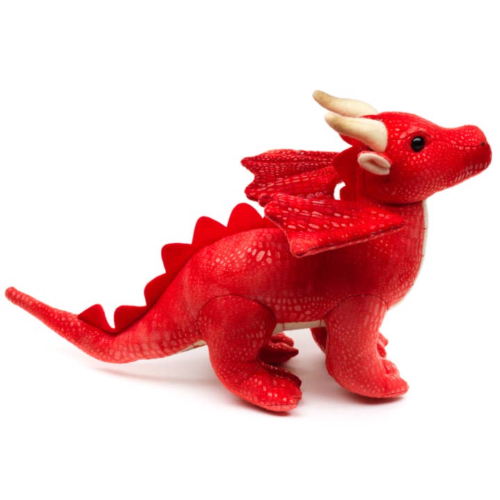 Uni Toys - Vente Peluche – enfant et bébé - Dragon rouge - 26 cm (longueur) - doudouille/peluche