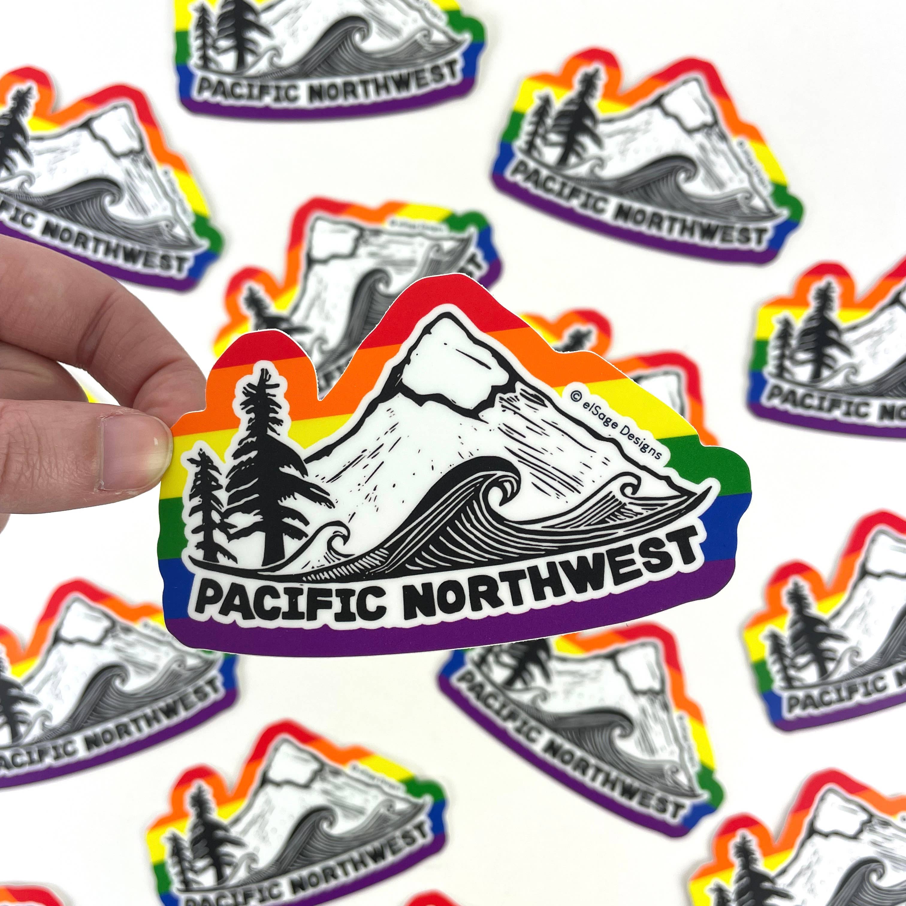 elSage Designs - Wholesale Sticker - Original Pacific Northwest Sticker0