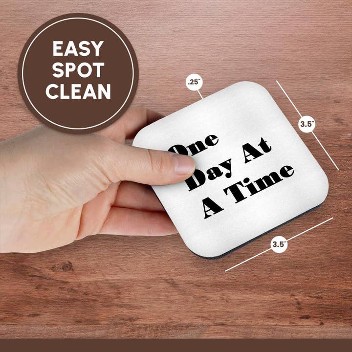 3dRose - Wholesale Coasters - 3dRose, Image of One Day at A Time, Coaster13