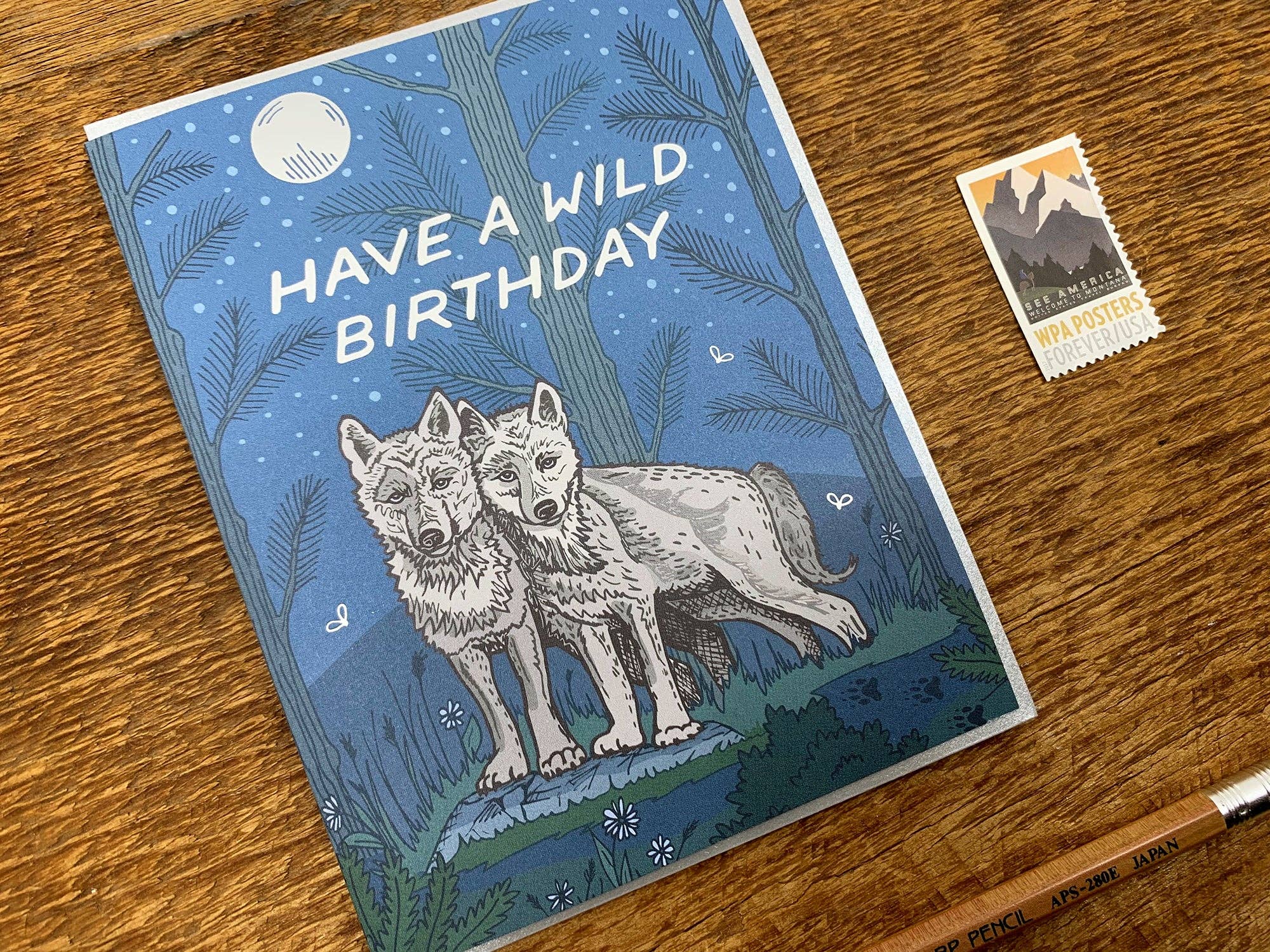 Noteworthy Paper & Press - Vente Cartes d'anniversaire - Carte d'anniversaire Wild Wolves4