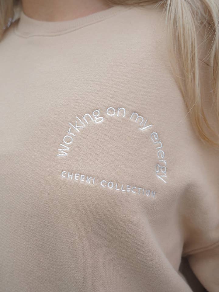 Sweatshirt surdimensionné | beige pour la vente par Cheeki Collection