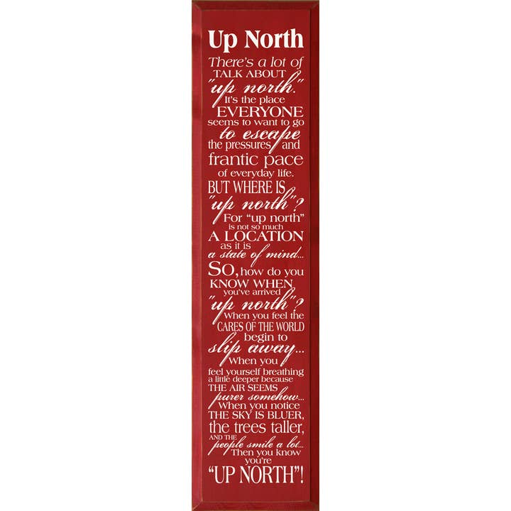 SAWDUST CITY - Wholesale Sign - Up North Rustic Vertical Wood Sign10