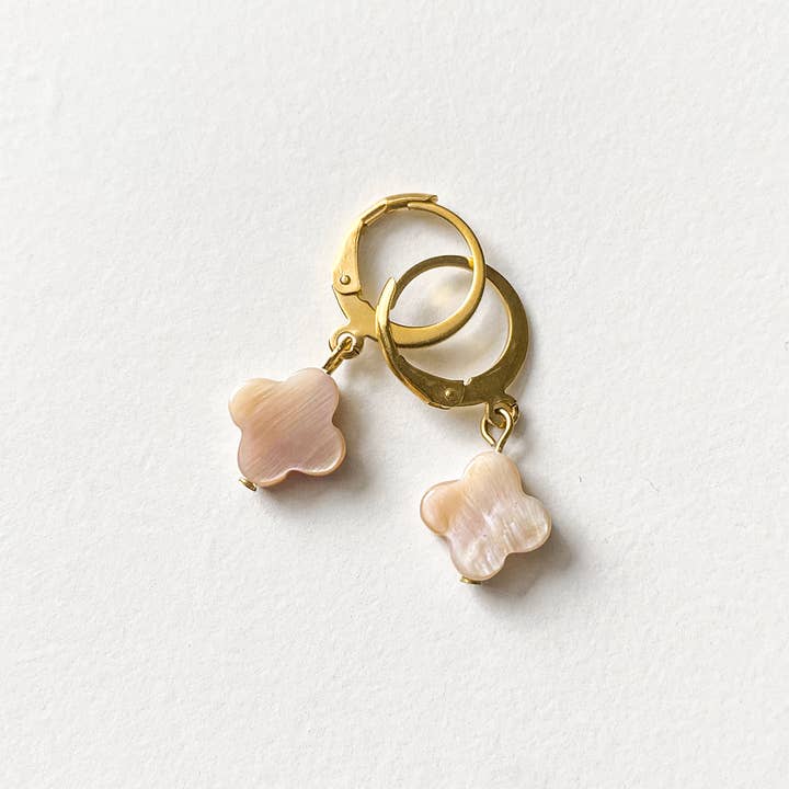 Rose clover earrings for wholesale by LITCHI