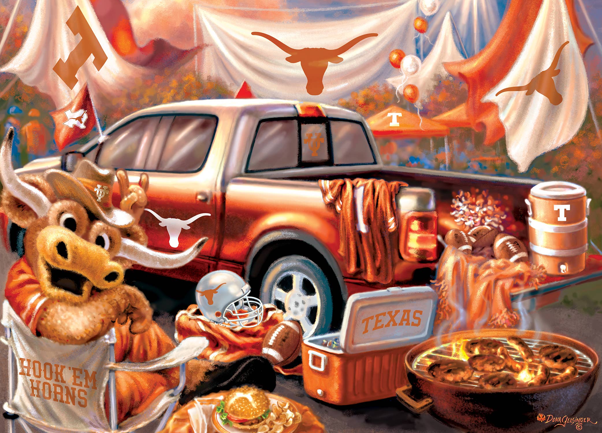 Masterpieces Puzzles - Wholesale Puzzle - Adult - Texas Longhorns - Gameday 1000 Piece Puzzle1
