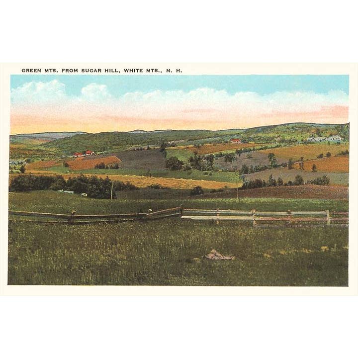 Impression d'art NH-73 Montagnes Vertes, Sugar Hill pour la vente par Found Image Press