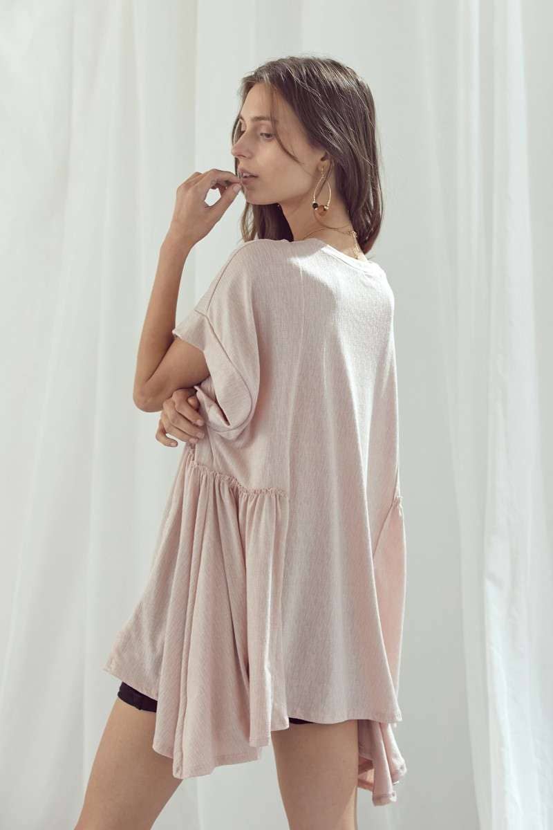 JADE BY JANE – wholesale Tunika - Dam – ÖVERDIMENSIONERAD SHARKBITE BOTTEN TUNIKA PLUS STORLEK14