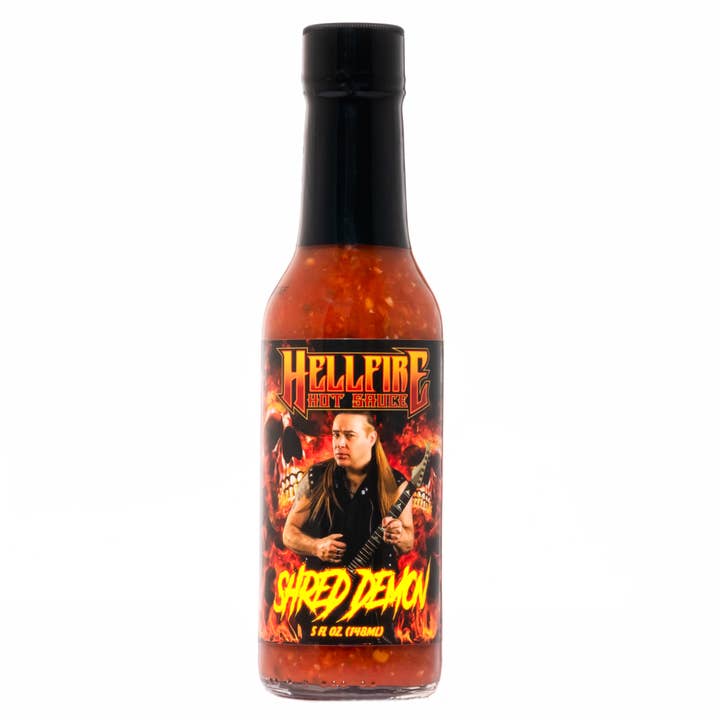 David Shankle Shred Demon Hot Sauce for wholesale by Hellfire Hot Sauce Inc