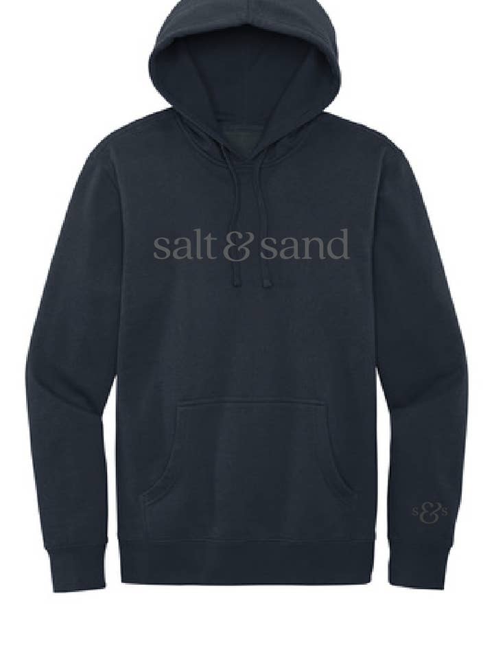 Softstyle Fleece-huvtröja/Marinblå/Salt och sand för wholesale av Salt & Sand
