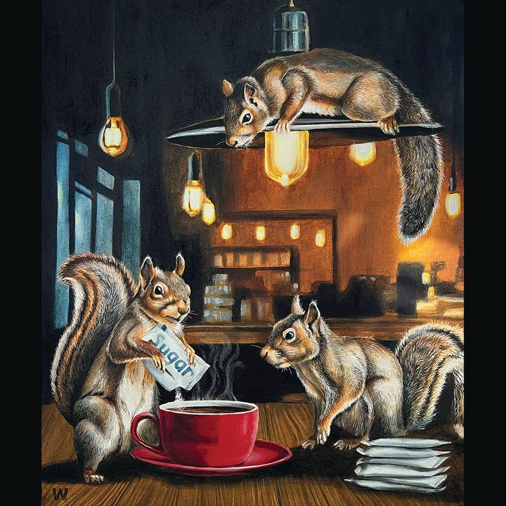 Refrigerator Gallery - Squirrels Add Sugar for wholesale by Coffeehouse Animals