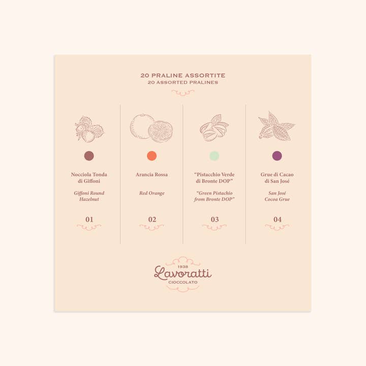 Cioccolato Lavoratti 1938 - Wholesale Chocolate Box - Assorted chocolate pralines 20 pieces, chocolate box11