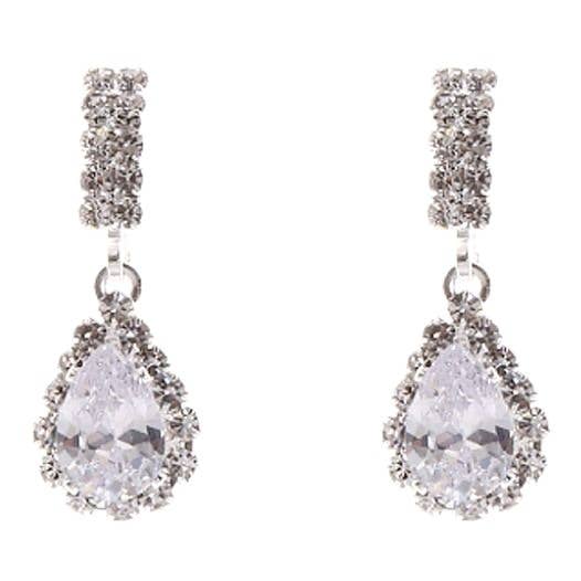 Diacly – wholesale Dangle earrings – Modern Bar Pear Dangle Rhinestone Earrings2