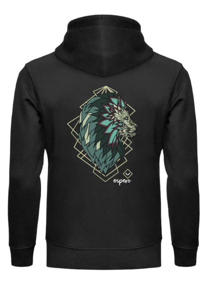 Herrhoodie Cecil Flow Svart med ryggtryck för wholesale av espero