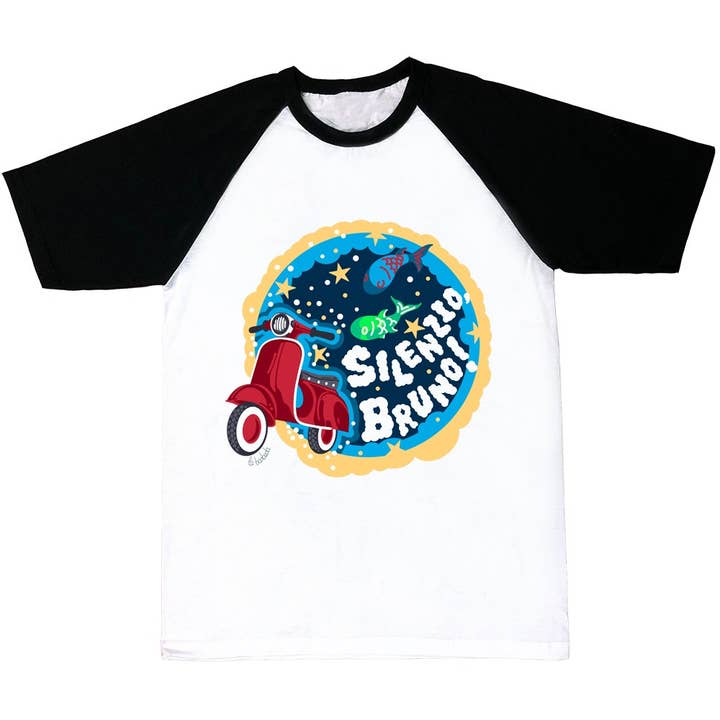 La Barbuda - No U.S. custom fees - Wholesale Screen Printed T-Shirt - Unisex - Silenzio Bruno Vespa T-Shirt By La Barbuda1