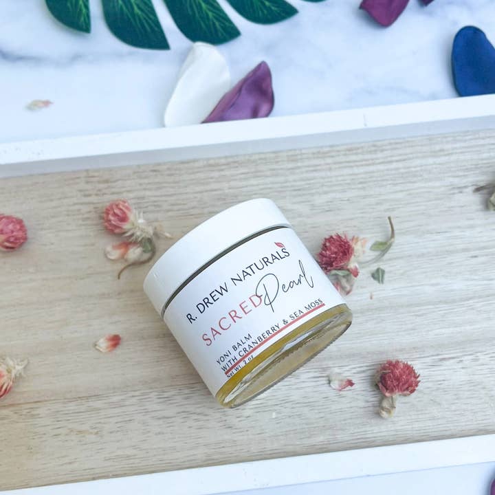 R. Drew Naturals, LLC - Wholesale Intimate Cleanser/Wipe - Sacred Pearl Yoni Balm with Sea Moss & Cranberry Extracts