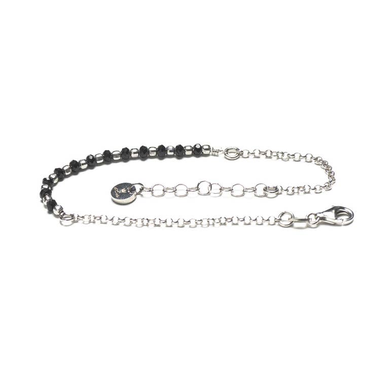 Black Pearl and Silver 925 Bracelet for wholesale by d'Este
