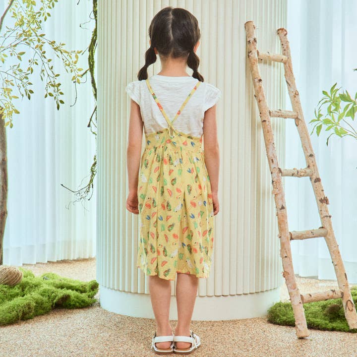 ToTo Heros – wholesale Dress – Kids – Jessi Summer Graphic Print Angel Sleeve T-Shirt Layer 2-in-1 Cami Dress
