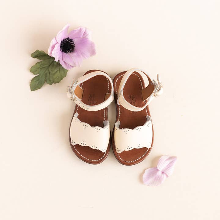 Adelisa & Co - Wholesale Sandals - Kids - Cream Bella {Children's Leather Sandals}