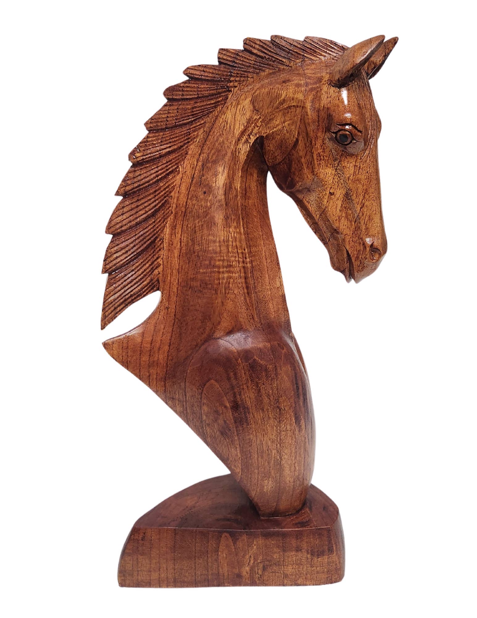 White Elephant - Wholesale Decorative Figurine - 20" Horse Head Bust Solid Wood