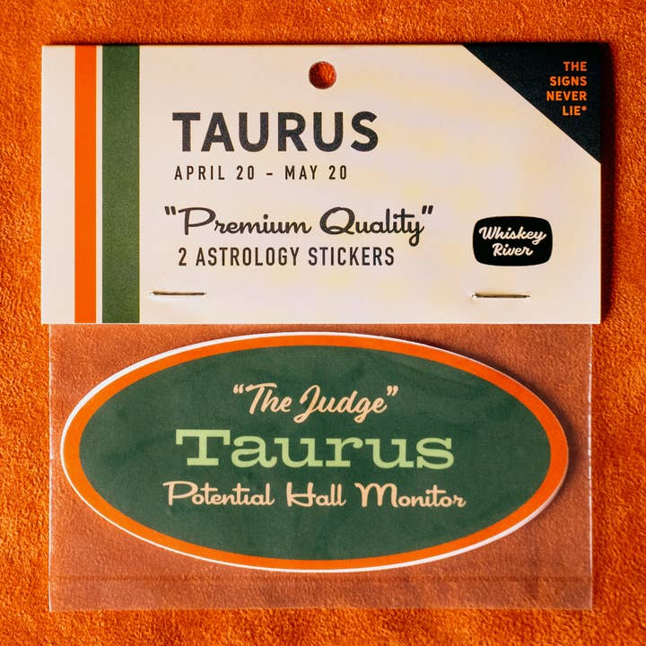 Whiskey River Soap Co. – Engroshandel Klistermærke – Taurus Astrologi Sticker Pack