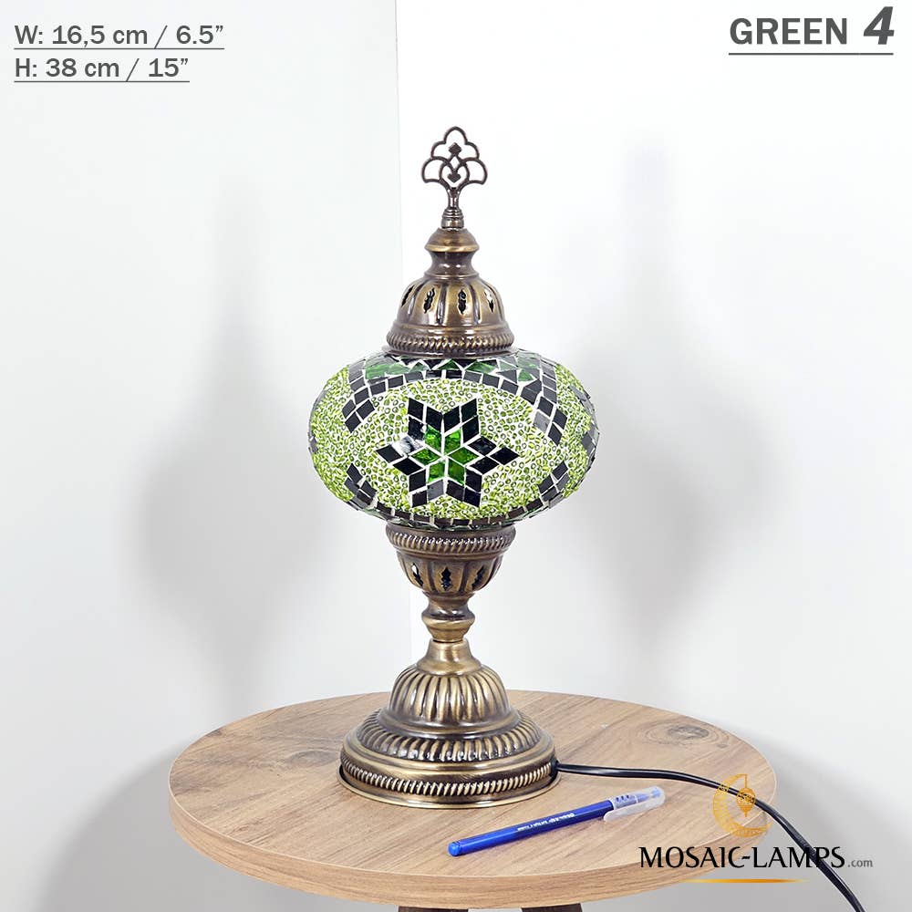 Mosaic Lamps - Vendita all'ingrosso Lampada da scrivania/d'accento - Lampada da tavolo grande a globo con mosaico turco, Marrakec, oltre 10 colori29