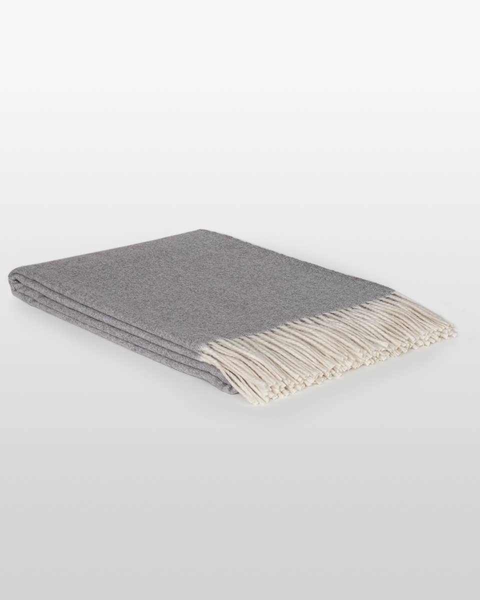 MoST - Wholesale Throw Blanket - Cashmere/Merino Throw Blanket TIBET - gray3