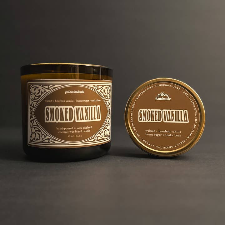 Gibbous Handmade - Wholesale Travel Candles - SMOKED VANILLA Candle | Walnut, Bourbon Vanilla+ Burnt Sugar0
