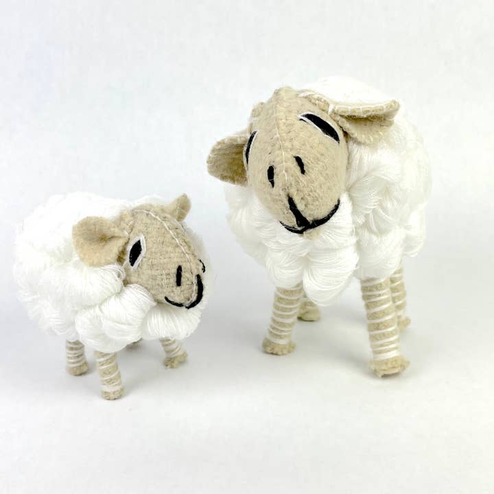 Mama & Baby White Sheep (1pr) for wholesale by Abrazo Style