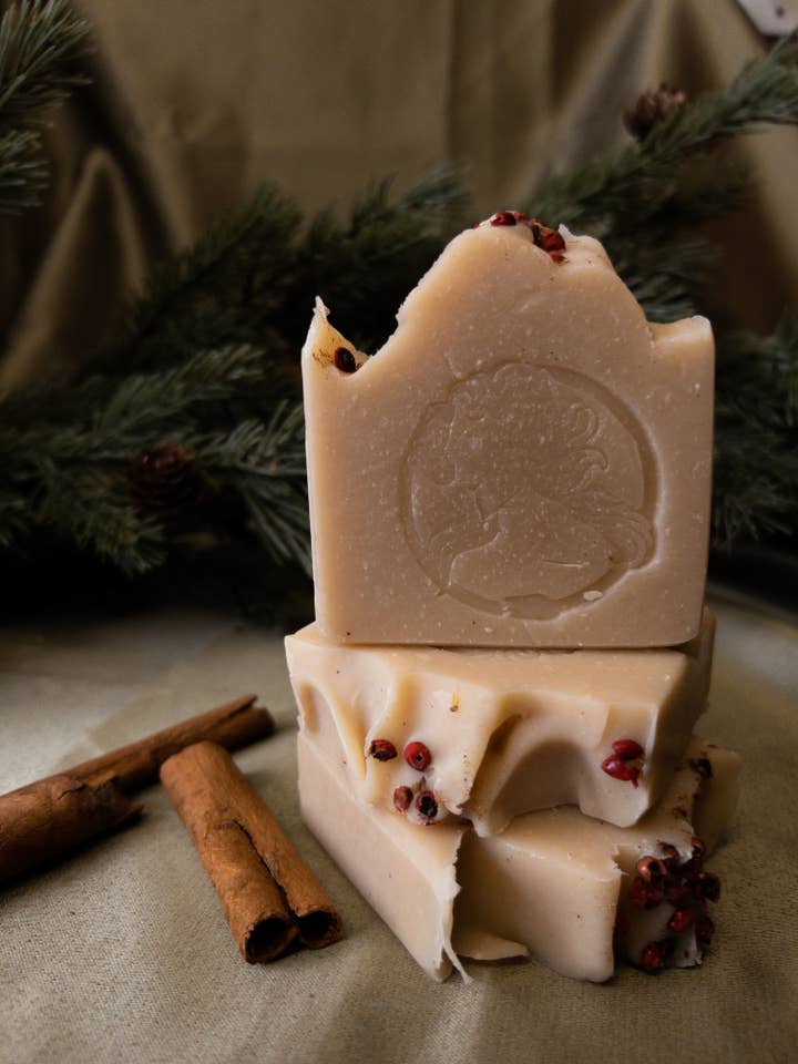 Christmas Ale Beer Handcrafted Palm Free Soap for wholesale by The Ash House Soap Studio