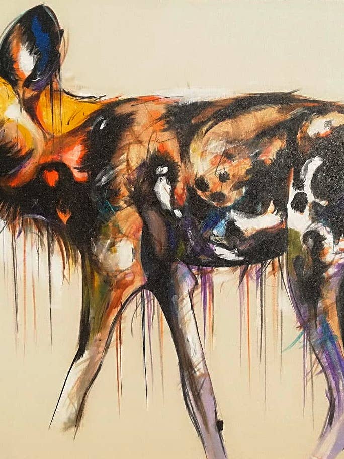 PAINTED DOG 14 por atacado de Curated Art