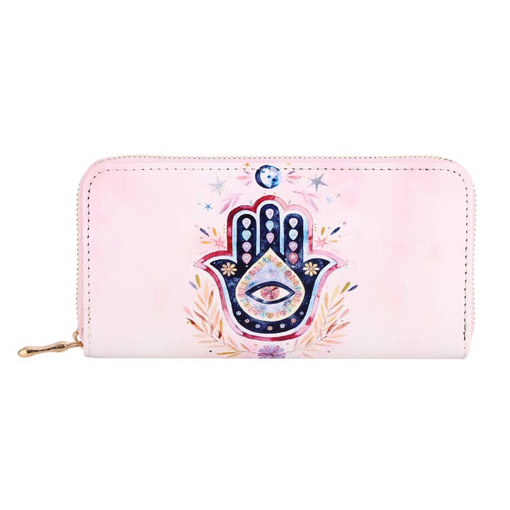 Nima Accessories Inc - Wholesale Wallet - Women's - Ladies HAMSA Print Fashion Wallet