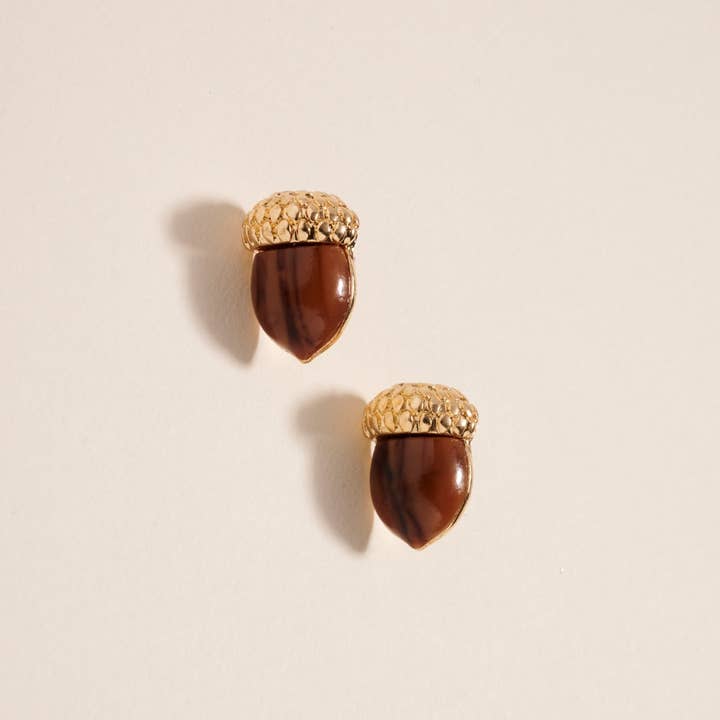 Acorn Stone Post Earrings Jewelry Vintage for wholesale by Verita Lane