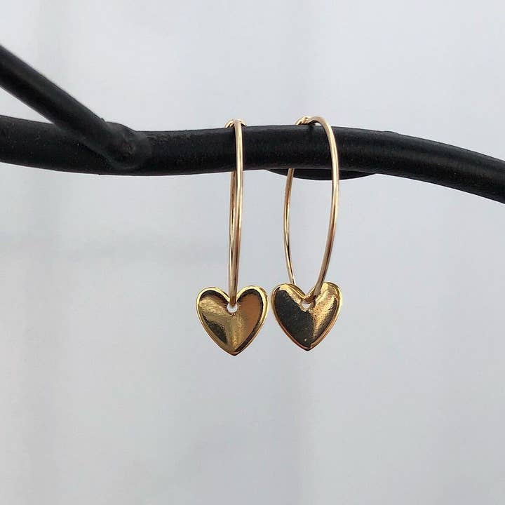 Isabelle Grace Jewelry - Wholesale Hoop Earrings - Heart Hoop Earrings