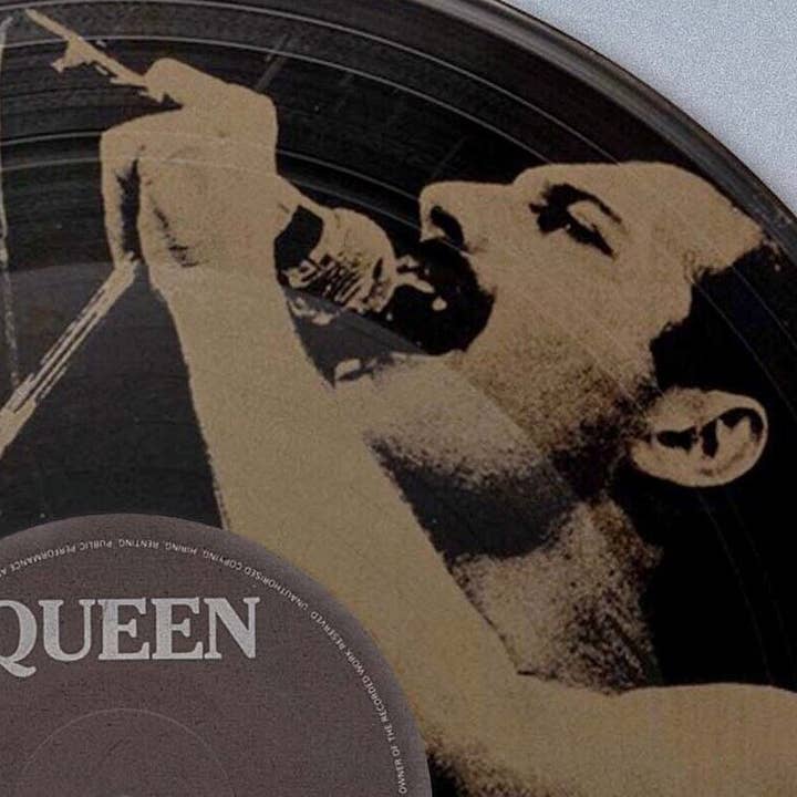 Gold Record Outlet - Wholesale Wall Accent - Freddie Murcury Radio Gaga 12" Black Vinyl Lp Laser Etched W