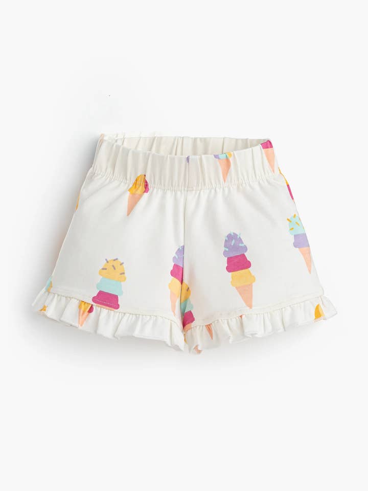 Monica + Andy - Wholesale Top & Short Set - Baby - Baby Tank Bodysuit + Ruffle Short Set_Ice Cream Social